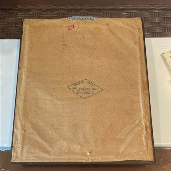 Vintage Seagull Embroidery Art in Wooden Frame - Picture 2 of 5